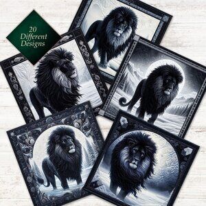 The Black Lion’s Legacy Fabric Panels - 20 Unique Designs for Sewing, Quilting